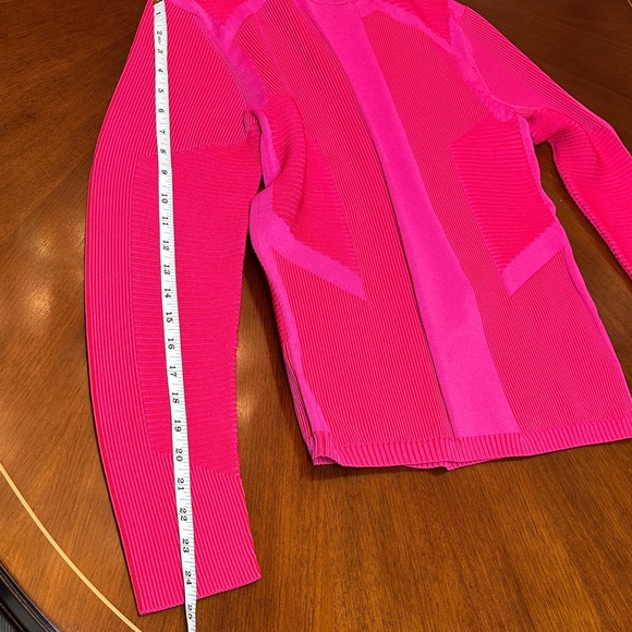 Emporio Armani Fuchsia Structured Ribbed Knit Sweater - Picture 10 of 11